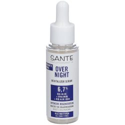 Sante Overnight Revitalizer Serum mit Bio-Olive, Hyaluron & Bio-Aloe Vera Gesichtsserum 30 ml