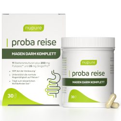 Nupure Proba Reise Magen Darm Komplett Kapseln ? Mit 11 Milchsäurebakterienkulturen (ProbaTech?), Pylopass? und Ingwerextrakt