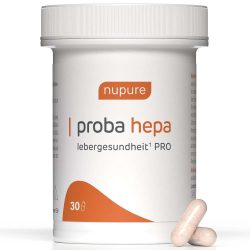 Nupure Proba Hepa Lebergesundheit PRO ? 5-in-1 Nahrungsergänzung für die Leber mit Cholin, Artischocke, Mariendistel, Igelstachelbart & Lactobacillus paracasei D3-5