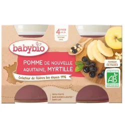 Babybio Pomme DE Nouvelle-Aquitaine & Myrtille ab 4 Monaten