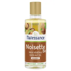 Natessance Bio Haselnussöl 100 % Reines Nährendes Gesicht und Körper