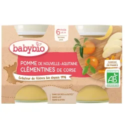 Babybio Pomme DE Nouvelle-Aquitaine Clémentines DE Corse ab 6 Monate