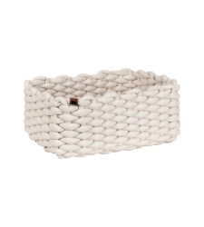 BASKET Aufbewahrungskorb Weiss M -  35x25x14cm