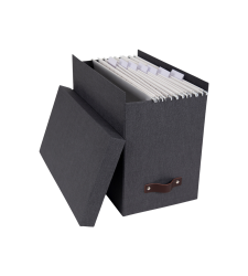 JOHAN Hängeregister-Box - Schwarz Canvas