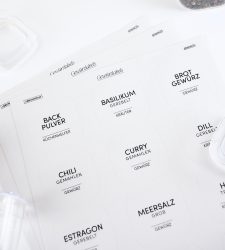 Etiketten Gewürze ECKIG - Minimal