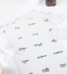 Etiketten Gewürze ECKIG - Handwritten