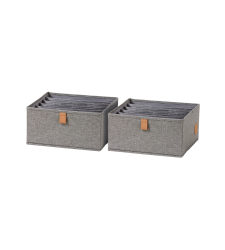 PREMIUM Organizer 6 Fächer breit Grau - Set 2 Stk
