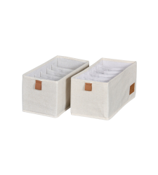 PREMIUM Organizer 6 Fächer schmal Beige - Set 2 Stk