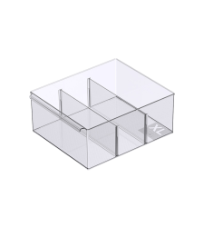 Aufbewahrungsbehälter mit Fächern extra lang - 30x5x37x15.1 cm