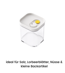 DATEMATE Vorratsdose Weiss mit Garzeit-Timer  - 9.9x11.1x12 cm (650ml)