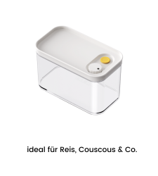 DATEMATE Vorratsdose Weiss mit Garzeit-Timer  - 19.7x11.1x23.2 cm (3300ml)