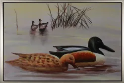 Enten am See – handgemaltes Ölbild auf Leinwand, 75 x 50 cm