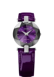Facet Strass Schweizer Damenuhr J5.303.M