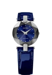 Facet Strass Schweizer Damenuhr J5.310.M