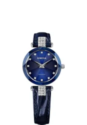 Facet Strass Schweizer Damenuhr J5.791.S