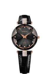 Facet Strass Schweizer Damenuhr J5.623.M