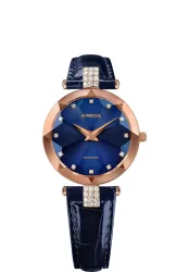 Facet Strass Schweizer Damenuhr J5.626.M