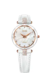 Facet Strass Schweizer Damenuhr J5.628.M