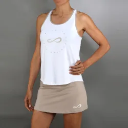 Endless Cercle Tank-Top Damen-weiß, beige