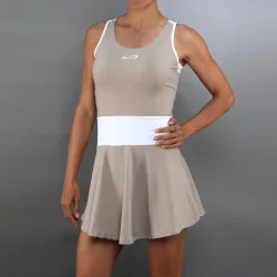 Endless Orbit Kleid Damen-beige, weiß