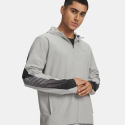 Under Armour Velociti Storm Hooded  Laufjacke Herren-grau, schwarz
