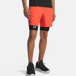 Under Armour Vansih Woven 6in Shorts Herren - rot, schwarz matt