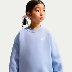 Nike Sportswear Club Fleece Oversized Crew Sweatshirt Kinder - blaugrau