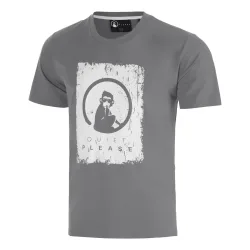 Quiet Please Crush Scraped T-Shirt Herren-dunkelgrau, hellgrau