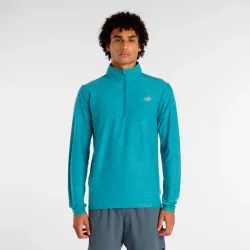 New Balance New Balance Space Dye 1/4 Zip Herren, blau, Grösse: L Regular Fit Herren, blau, Grösse: L