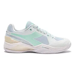 Diadora Blushield Torneo 3 Sandplatzschuh Damen-weiß, grün