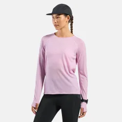 Odlo X-Alp 115 Langarm-Laufshirt für Damen - Trail Running, Wandern - lila, S