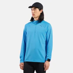 Odlo Essential Ceramiwarm Lauf-Mid Layer Half-Zip für Herren - Running - blau, XL