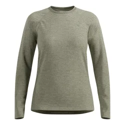 Odlo Essential Seamless Langarm-Laufshirt für Damen - Training, Running - grün, XL