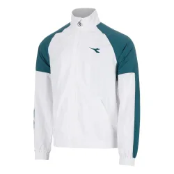 Diadora Match Trainingsjacke Herren-weiß, petrol