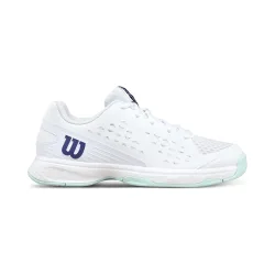 Wilson Rush Pro Jr Allcourtschuh Kinder - weiß, türkis