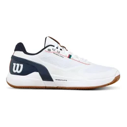 Wilson Rush Pro 5 Sandplatzschuh Herren - weiß, dunkelblau