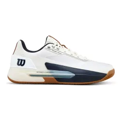 Wilson Rush Tour 5 Sandplatzschuh Herren - weiß, dunkelblau