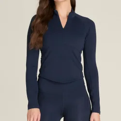 Wilson Baseline Half - Zip Longsleeve Damen dunkelblau