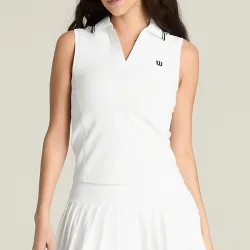 Wilson Rib Polo Damen - weiß