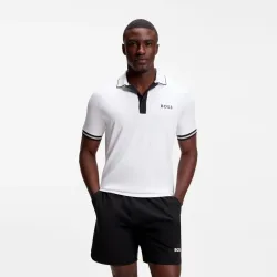 BOSS Serve Polo Herren-weiß