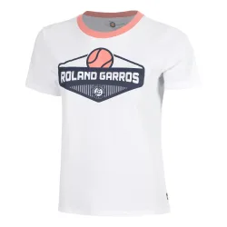 Roland Garros Graphic T-Shirt Damen - weiß