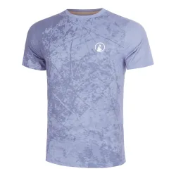 Quiet Please Glow Receiver Scrubbled T-Shirt Herren - blau