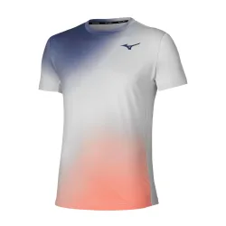 Mizuno Graphic T-Shirt Herren - hellgrau, koralle