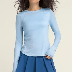Wilson W All Day Long Sleeve Longsleeve - blau