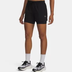 Under Armour Velociti Pro 6in 2n1  Laufshorts Damen-schwarz, silber