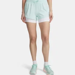Under Armour Velociti Pro 4in 2n1  Laufshorts Damen-mint, silber