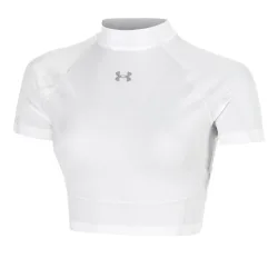 Under Armour HeatGear Elite Crop T - Shirt Damen weiß