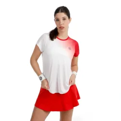 BIDI BADU Crew Fade 2.0 T - Shirt Damen rot, weiß