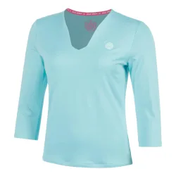 BIDI BADU Crew 2.0 V - Neck Longsleeve Damen türkis