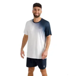 BIDI BADU Crew 2.0 T-Shirt Herren-dunkelblau, weiß